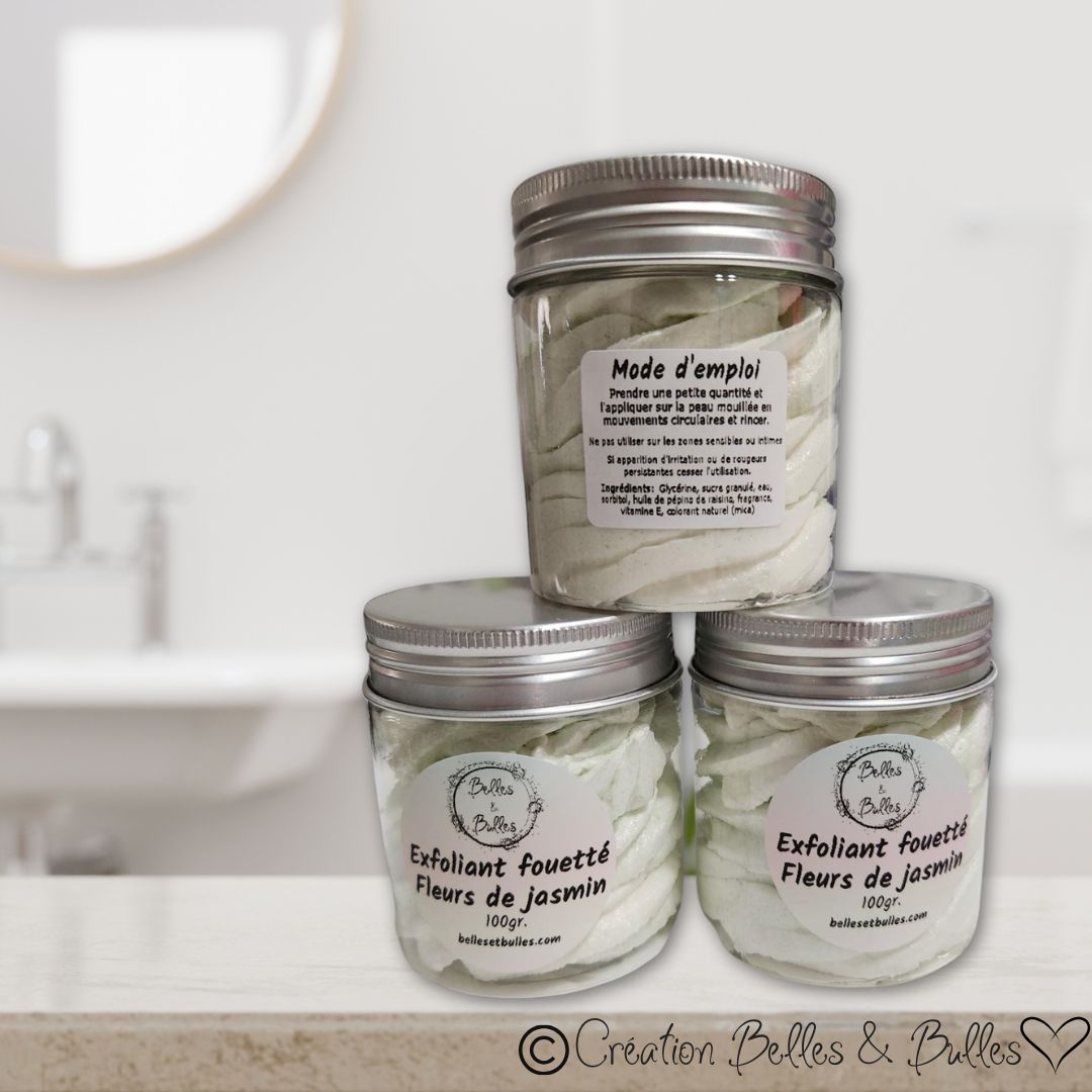 Exfoliant Fouetté Fleurs de Jasmin – Soin 2 en 1 délicat et parfumé