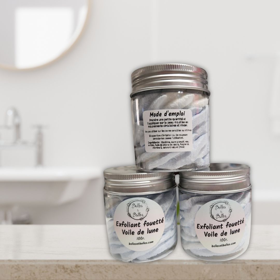 Exfoliant Fouetté Voile de Lune – Soin 2 en 1 exfoliant et parfumé