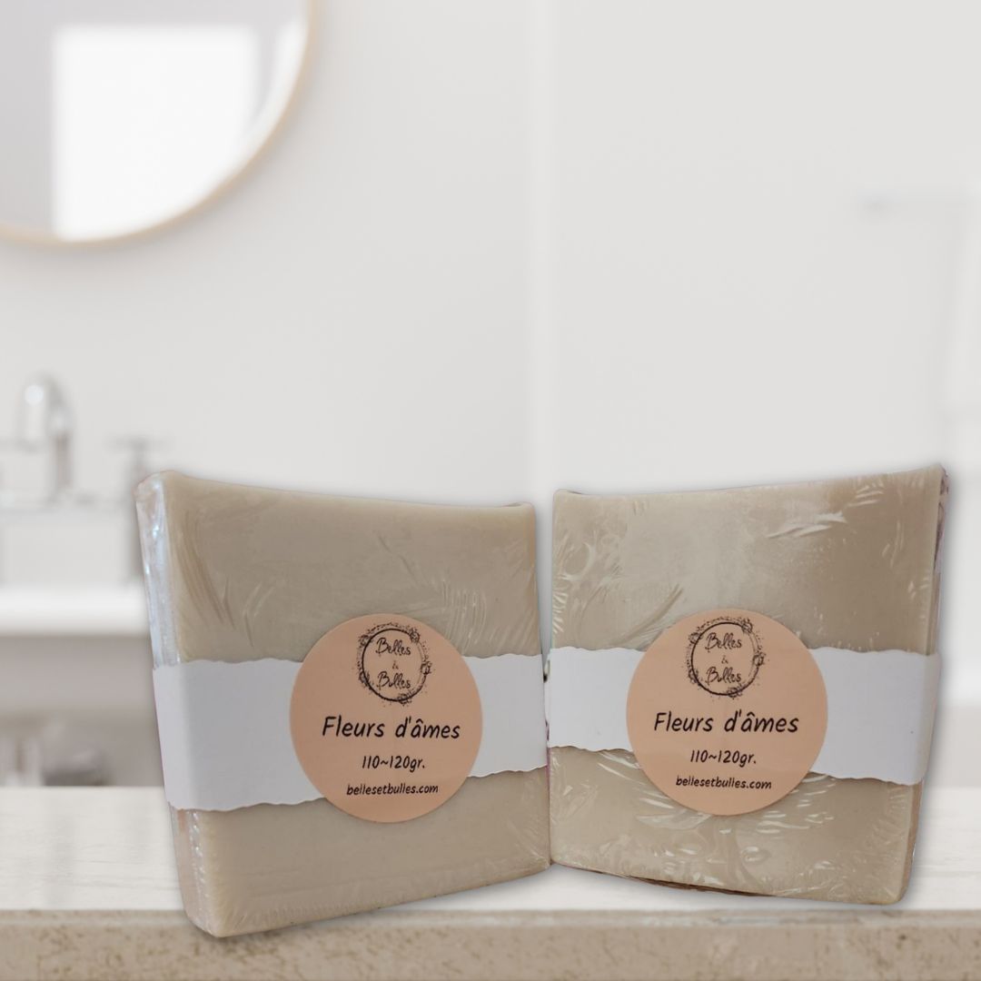Fleurs d’âmes – Savon apaisant au parfum floral délicat