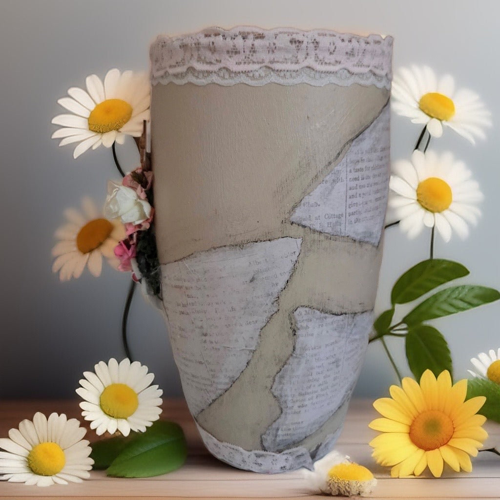 Vase Art Altéré Baroque Antique– Création Unique Nuit Éternelle