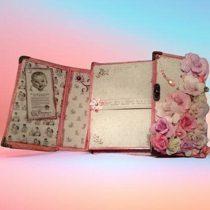 Album Souvenirs Interactif Écrin Fleuri – Création Unique Magnifique