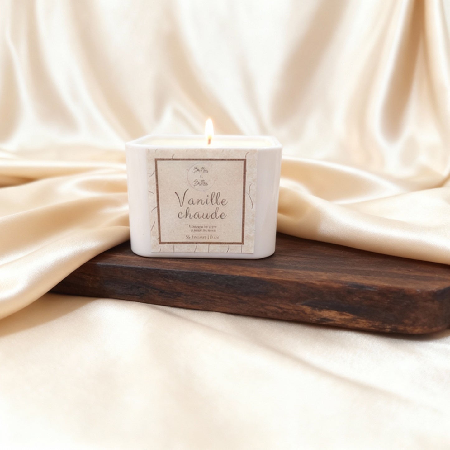 Chandelle Vanille chaude - Parfum gourmand et réconfortant