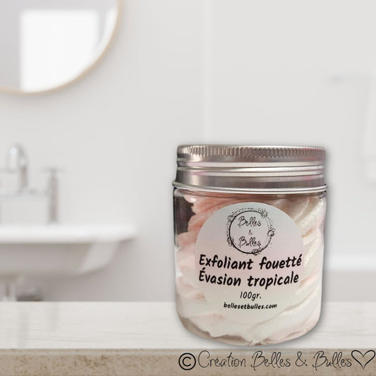 Exfoliant Fouetté Évasion Tropicale – Soin 2 en 1 parfumé aux fruits tropicaux