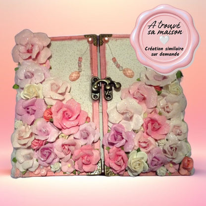 Album Souvenirs Interactif Écrin Fleuri – Création Unique Magnifique