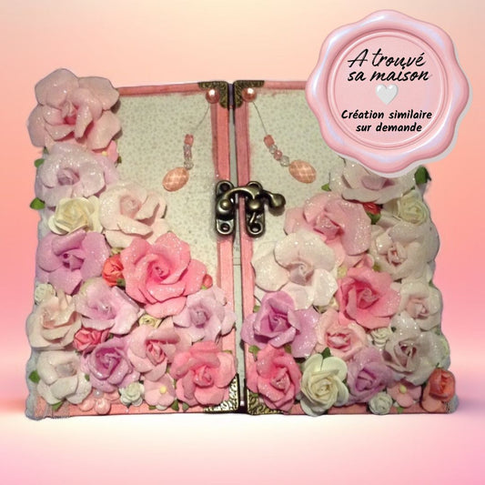 Album Souvenirs Interactif Écrin Fleuri – Création Unique Magnifique