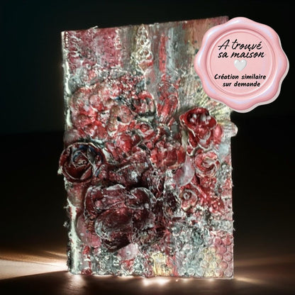 Livre altéré Texturé Rouge Passion – Art altéré Unique