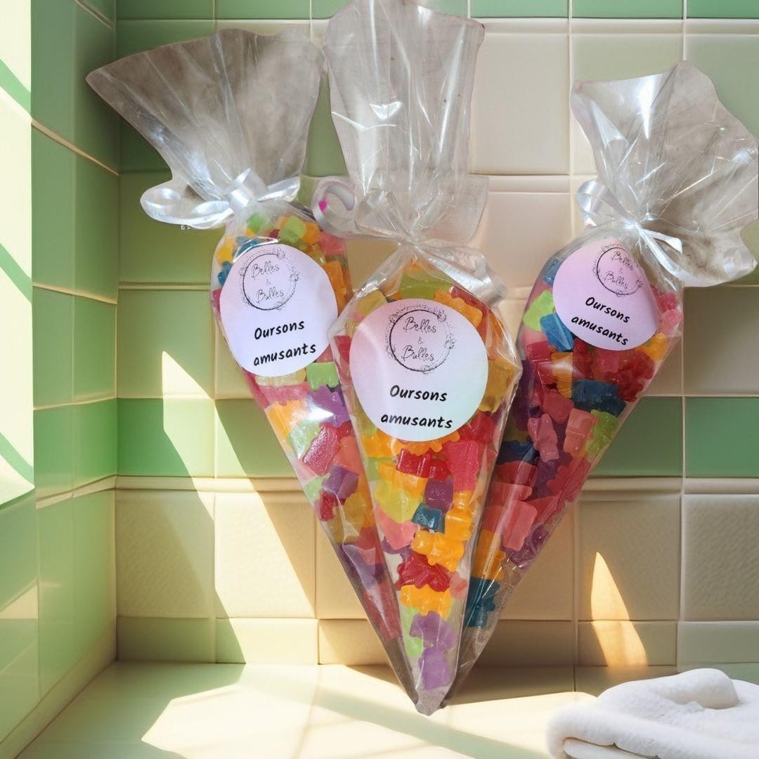 Oursons Amusants – Minis savons gourmands en forme de bonbons gummies