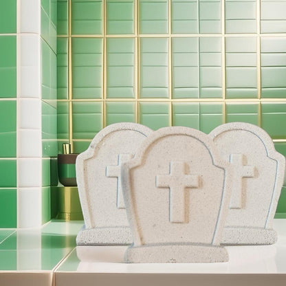Trio de bombes de bain pierre tombale d'Halloween.