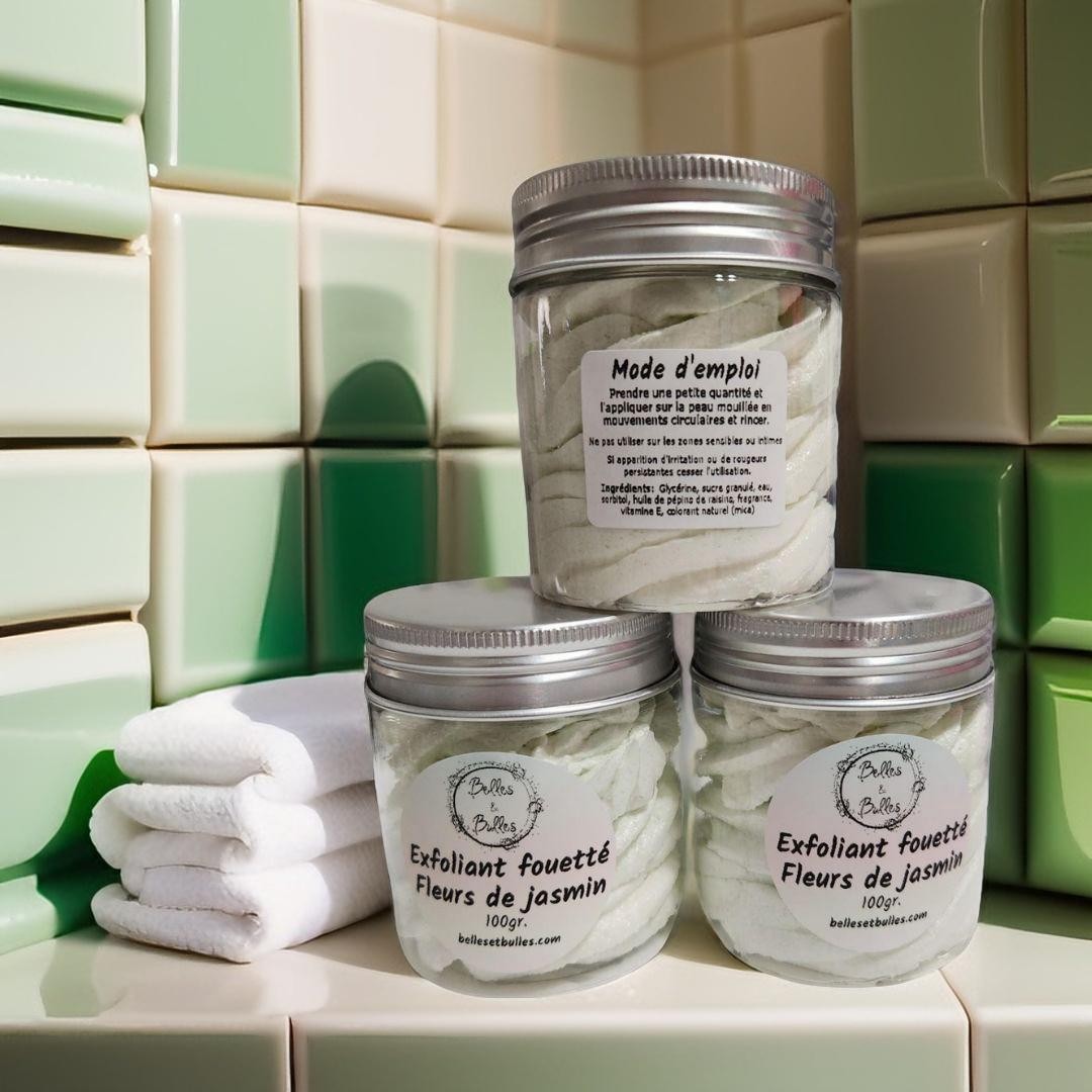 Exfoliant Fouetté Fleurs de Jasmin – Soin 2 en 1 délicat et parfumé