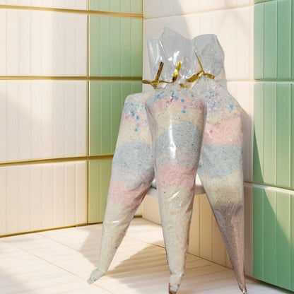 Sels de Bain Licorne Magique – Bain luxueux aux couleurs pastel et parfum envoûtant