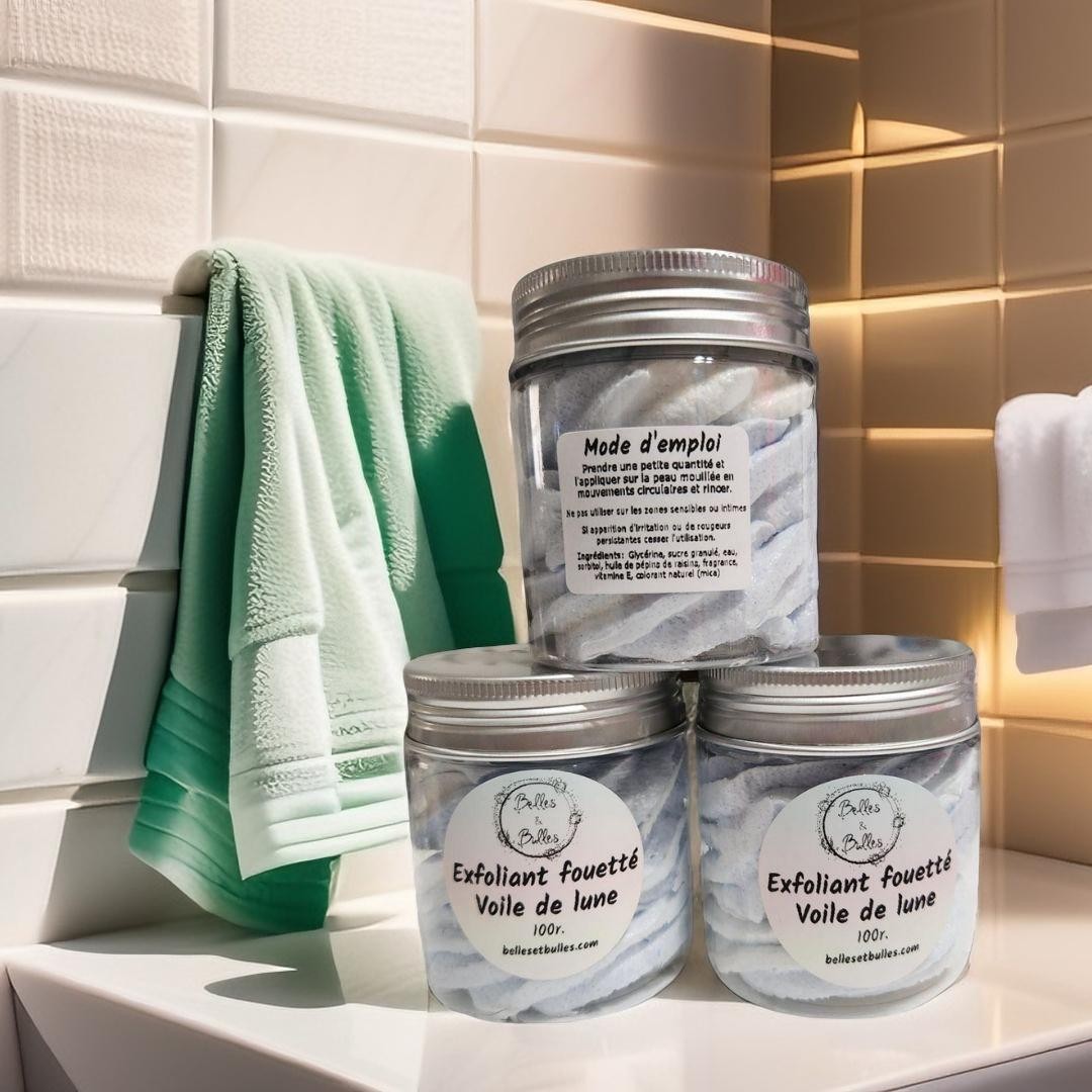 Exfoliant Fouetté Voile de Lune – Soin 2 en 1 exfoliant et parfumé