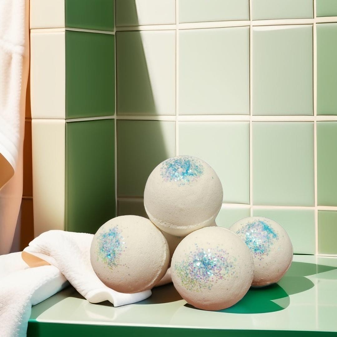 Bombe de bain à l’eucalyptus léger – Relaxation & fraîcheur