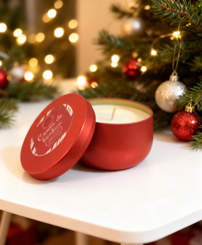 Chandelle Canne de Bonbon – Menthe Poivrée Rafraîchissante