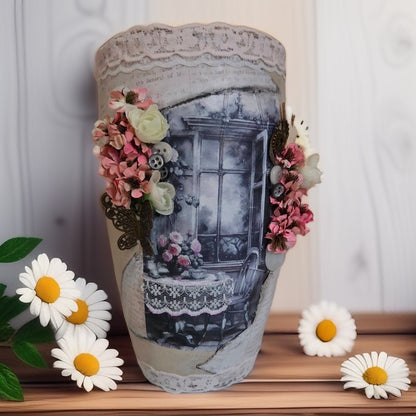 Vase Art Altéré Baroque Antique– Création Unique Nuit Éternelle