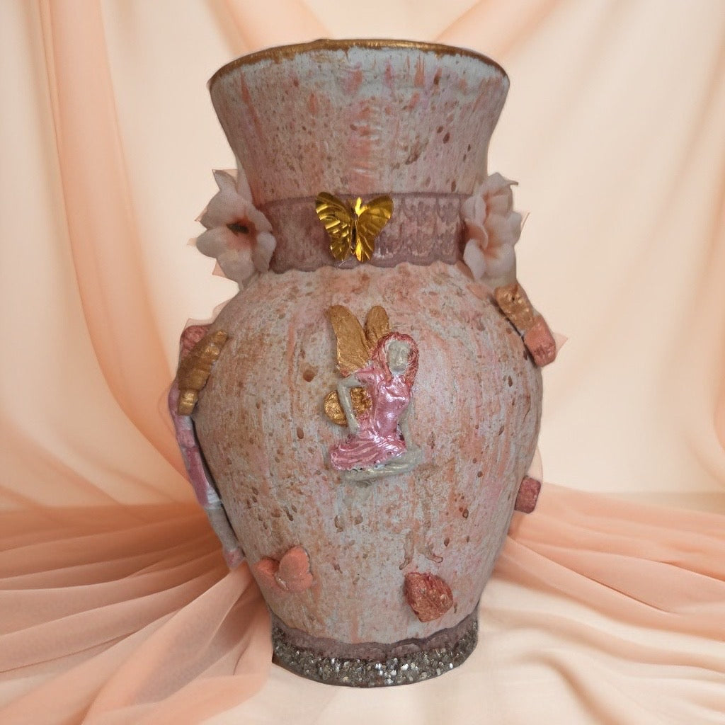 Vase Art Altéré Douceur de Fées– Création Unique Jardin Secret