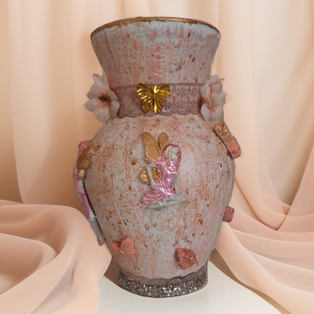 Vase Art Altéré Douceur de Fées– Création Unique Jardin Secret