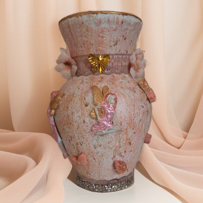 Vase Art Altéré Douceur de Fées– Création Unique Jardin Secret